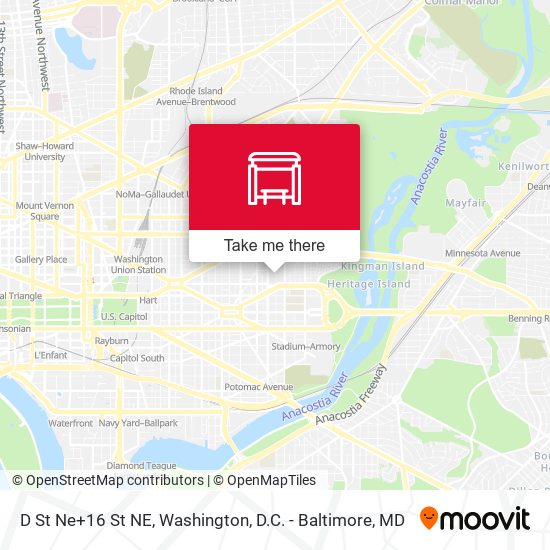 D St Ne+16 St NE map