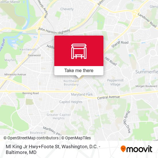 Ml King Jr Hwy+Foote St map