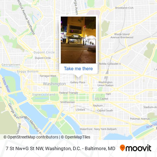 7 St Nw+G St NW map