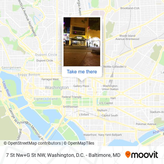 Mapa de 7 St Nw+G St NW