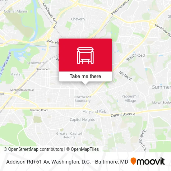 Addison Rd+61 Av map