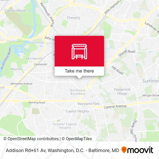 Addison Rd+61 Av map