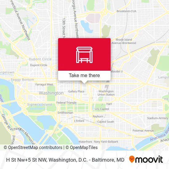 H St Nw+5 St NW map