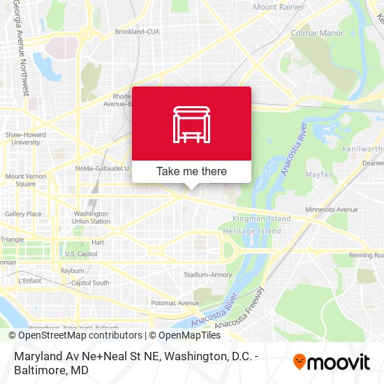 Maryland Av Ne+Neal St NE map