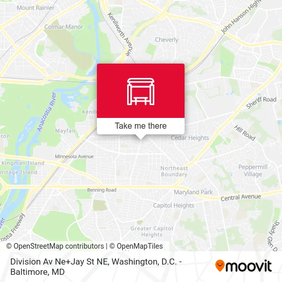 Division Av Ne+Jay St NE map