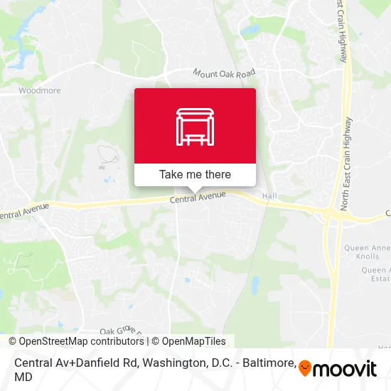 Central Av+Danfield Rd map