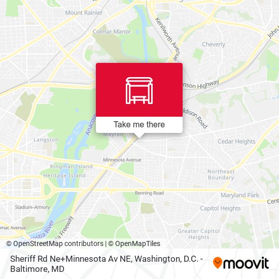 Sheriff Rd Ne+Minnesota Av NE map