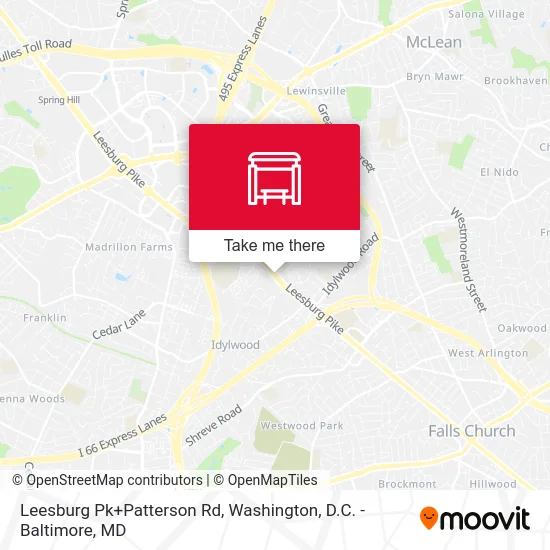 Leesburg Pk+Patterson Rd map