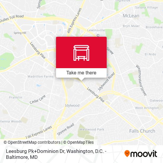 Mapa de Leesburg Pk+Dominion Dr