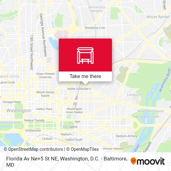 Florida Av Ne+5 St NE map