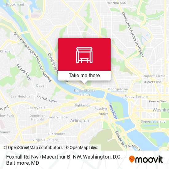Foxhall Rd Nw+Macarthur Bl NW map