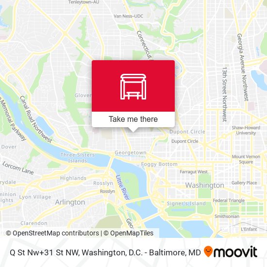 Mapa de Q St Nw+31 St NW