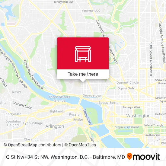 Q St Nw+34 St NW map
