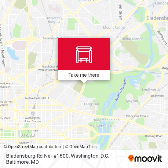 Bladensburg Rd Ne+#1600 map