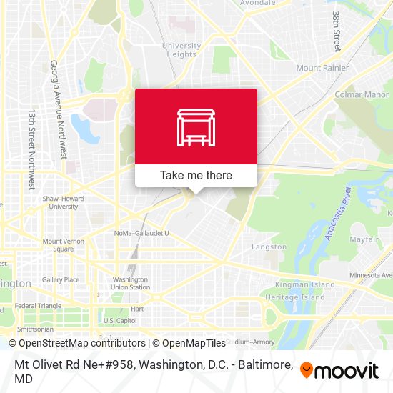 Mt Olivet Rd Ne+#958 map