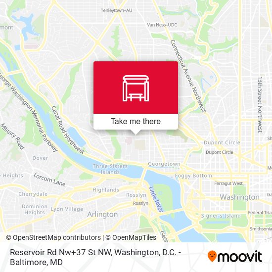 Mapa de Reservoir Rd Nw+37 St NW