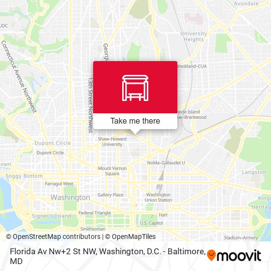 Florida Av Nw+2 St NW map