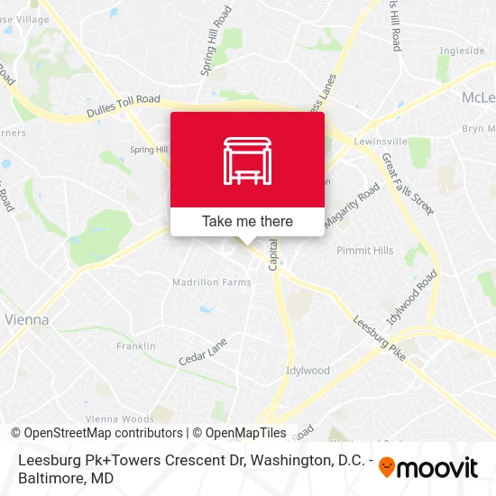 Mapa de Leesburg Pk+Towers Crescent Dr