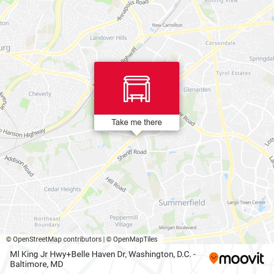 Mapa de Ml King Jr Hwy+Belle Haven Dr