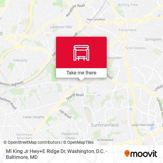 Ml King Jr Hwy+E Ridge Dr map