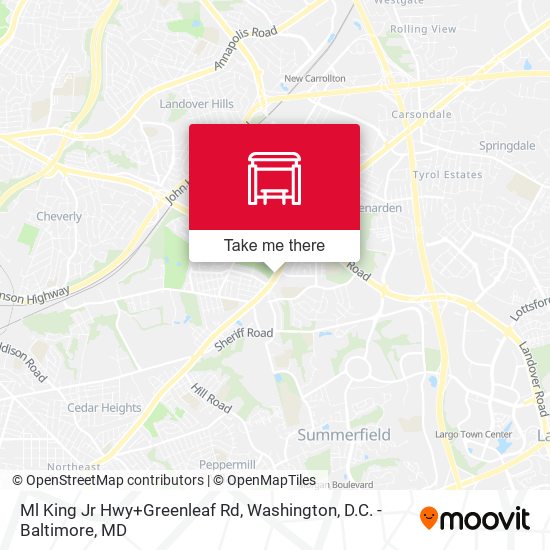 Mapa de Ml King Jr Hwy+Greenleaf Rd