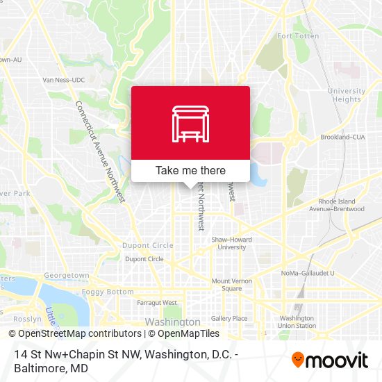 Mapa de 14 St Nw+Chapin St NW