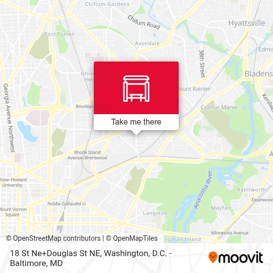 18 St Ne+Douglas St NE map