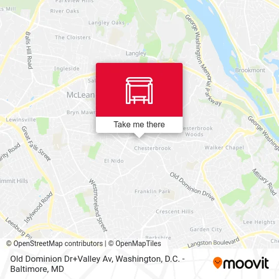 Old Dominion Dr+Valley Av map