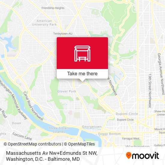 Mapa de Massachusetts Av Nw+Edmunds St NW