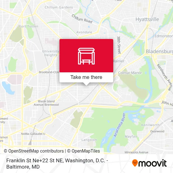 Franklin St Ne+22 St NE map