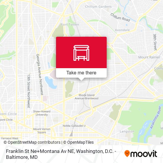 Franklin St Ne+Montana Av NE map
