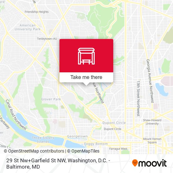 29 St Nw+Garfield St NW map