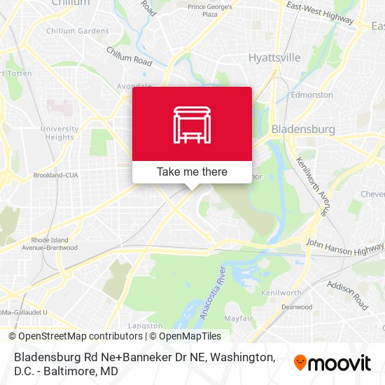 Mapa de Bladensburg Rd Ne+Banneker Dr NE