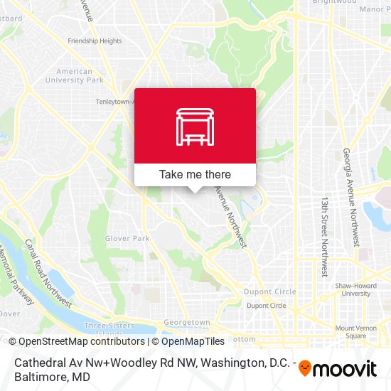 Cathedral Av Nw+Woodley Rd NW map