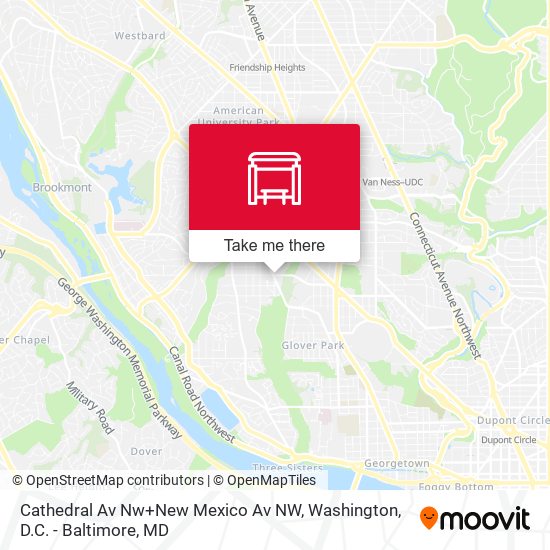 Cathedral Av Nw+New Mexico Av NW map
