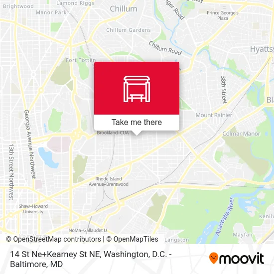 14 St Ne+Kearney St NE map
