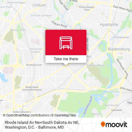 Rhode Island Av Ne+South Dakota Av NE map