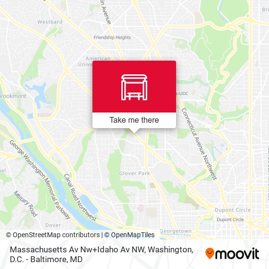 Massachusetts Av Nw+Idaho Av NW map