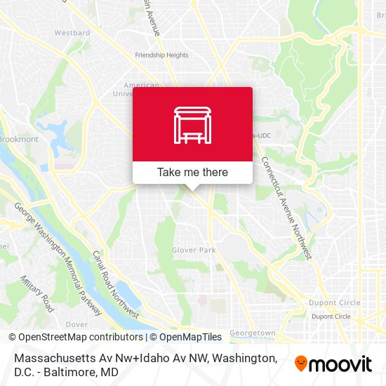 Massachusetts Av Nw+Idaho Av NW map