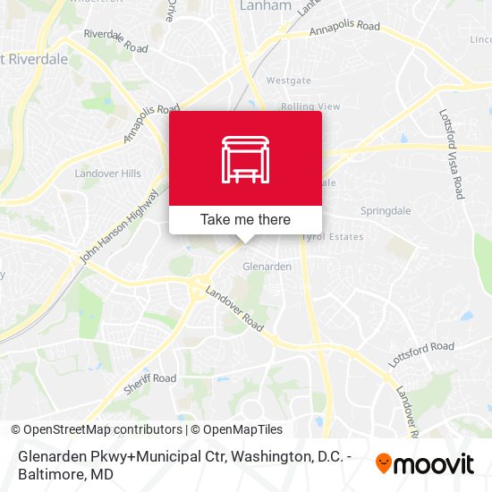 Glenarden Pkwy+Municipal Ctr map
