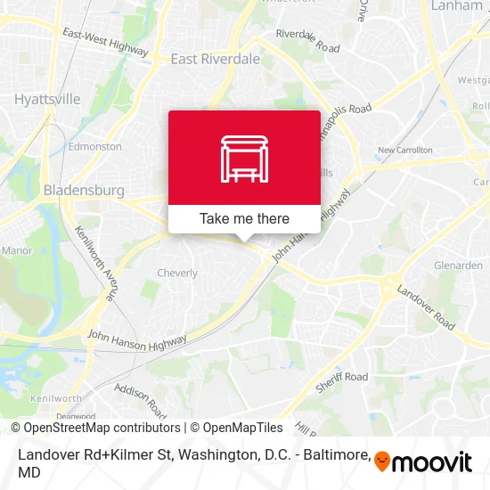 Landover Rd+Kilmer St map