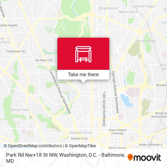 Park Rd Nw+18 St NW map