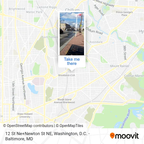 12 St Ne+Newton St NE map