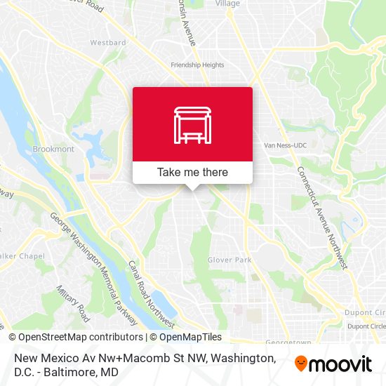 New Mexico Av Nw+Macomb St NW map