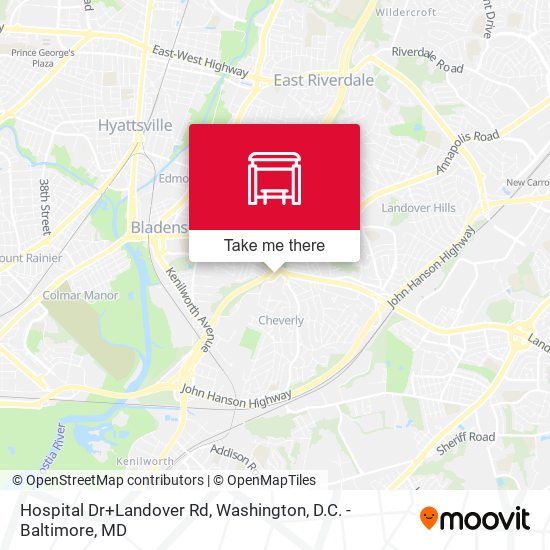 Hospital Dr+Landover Rd map