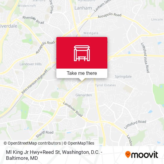 Mapa de Ml King Jr Hwy+Reed St