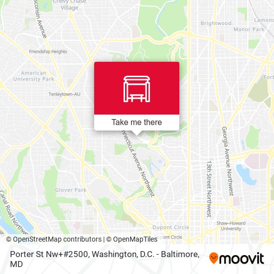 Mapa de Porter St Nw+#2500