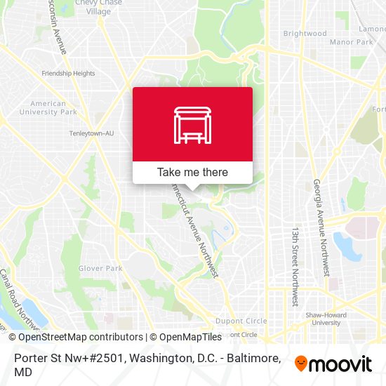 Porter St Nw+#2501 map