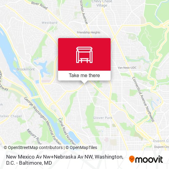 New Mexico Av Nw+Nebraska Av NW map
