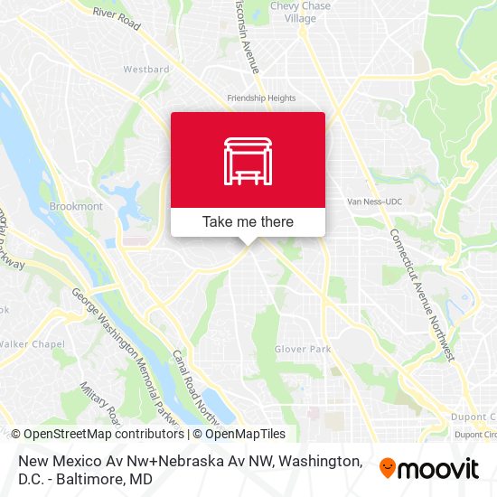 New Mexico Av Nw+Nebraska Av NW map